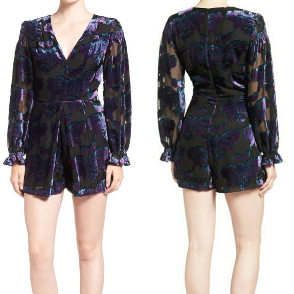 Adelyn Rae Velvet Burnout Romper